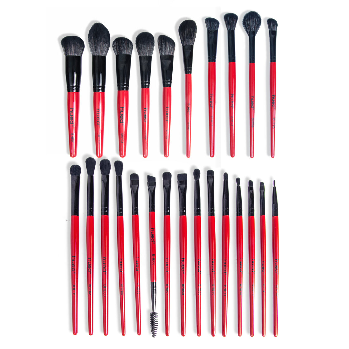 Hued Collection Brush Kit (25 Pcs.) +  Free Onyx Glam Brush book (Brush folder)