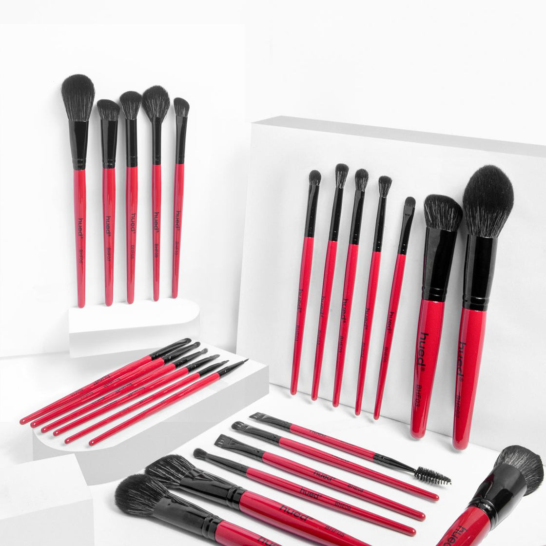 Hued Collection Brush Kit (25 Pcs.) +  Free Onyx Glam Brush book (Brush folder)