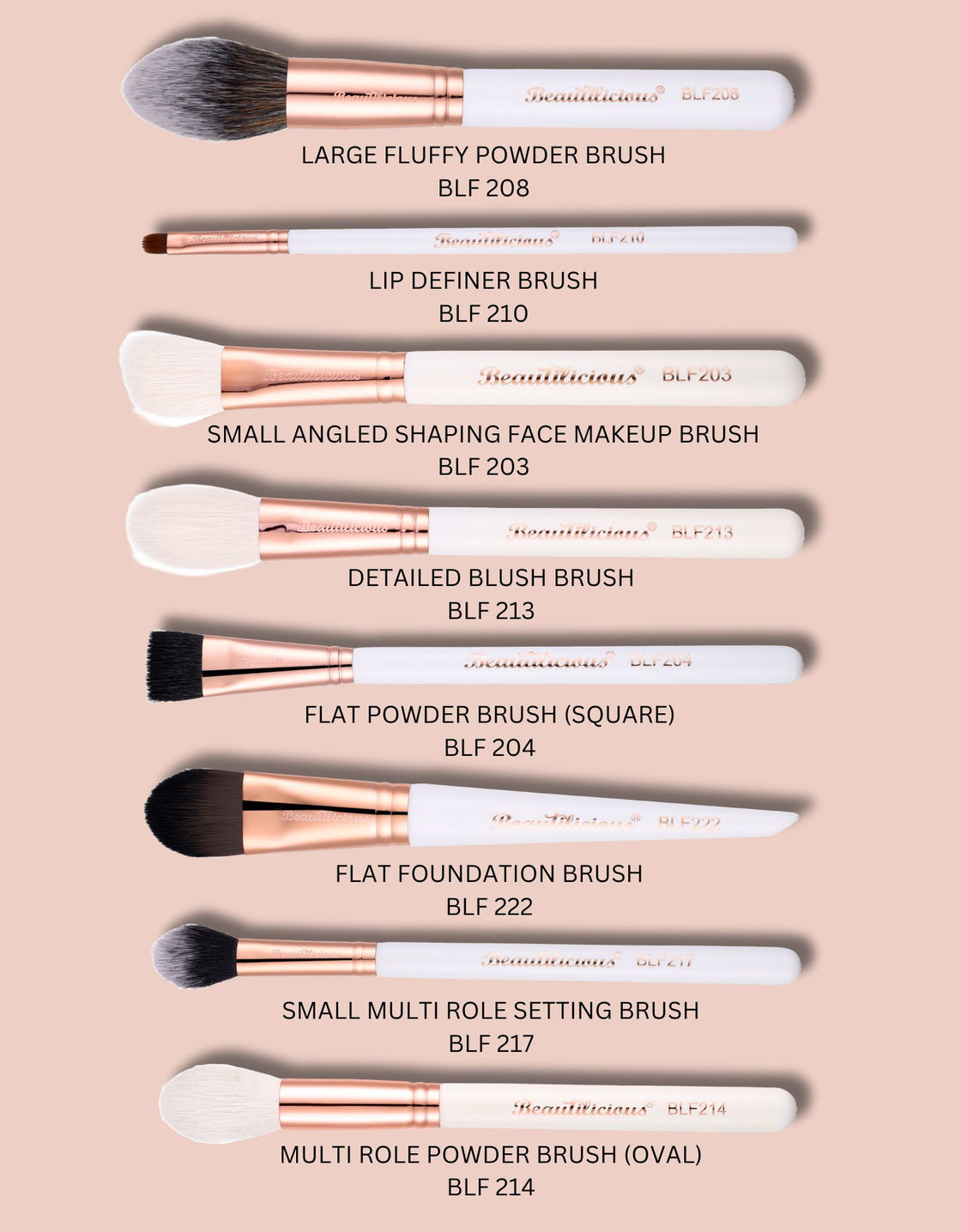 Essential Face Brush Kit - Set Of 8 Brushes