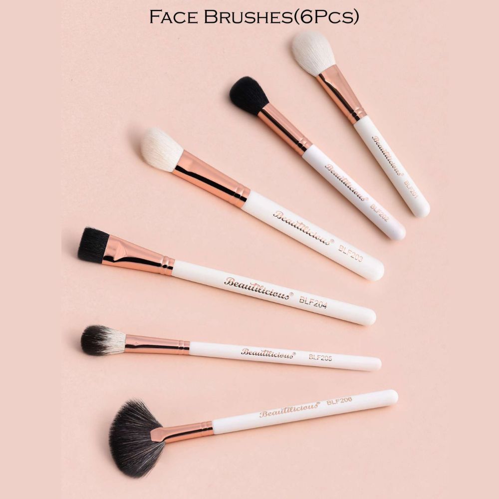 6 Piece Face Makeup Brush Set