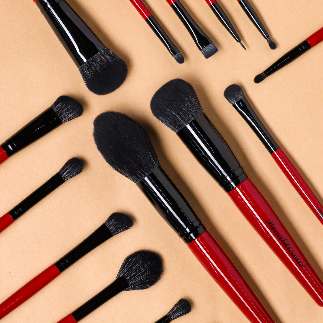 Hued Collection Brush Kit (25 Pcs.) +  Free Onyx Glam Brush book (Brush folder)