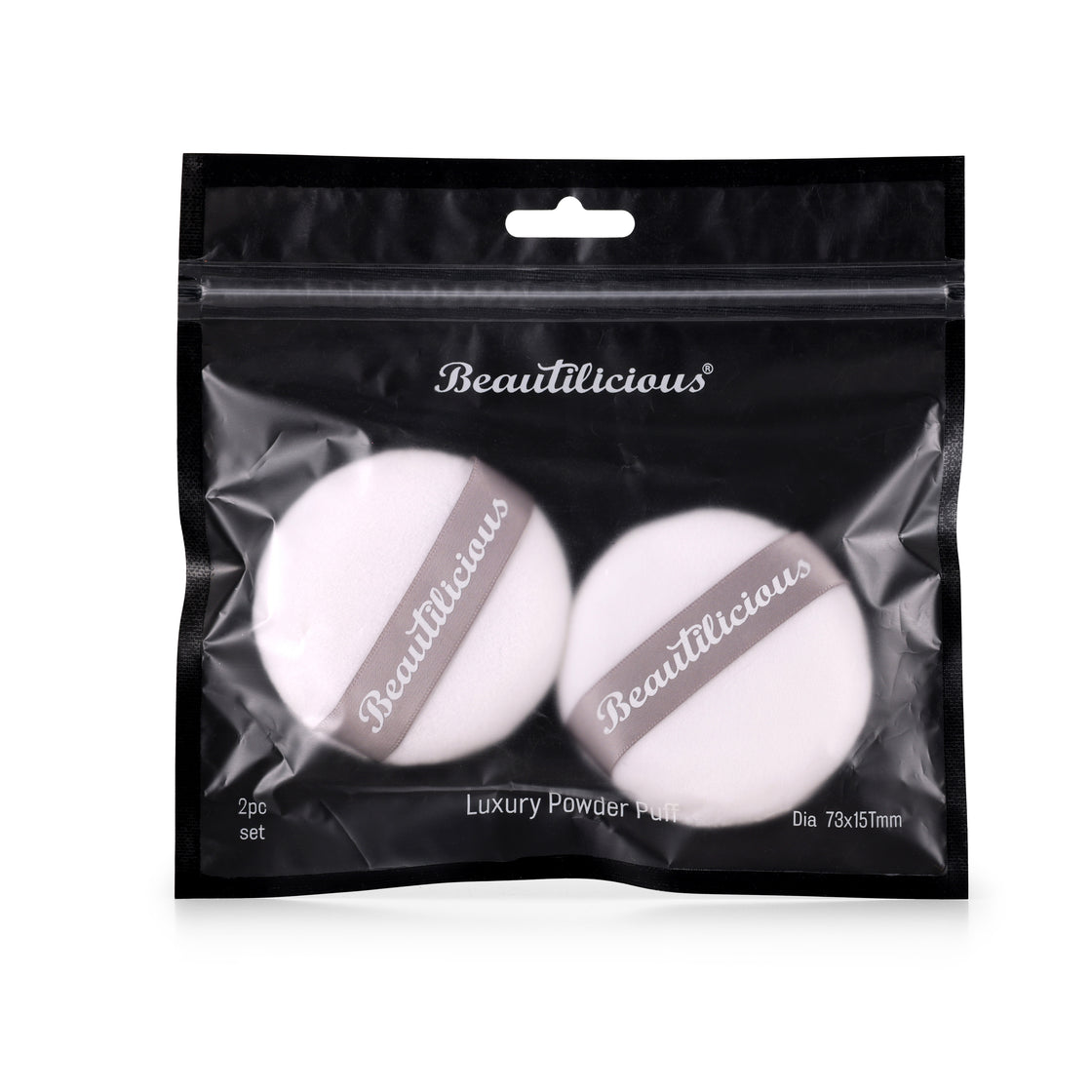 Large Luxury Powder Puff - Round (White)